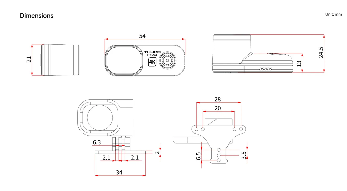 RunCam Thumb Pro dimension