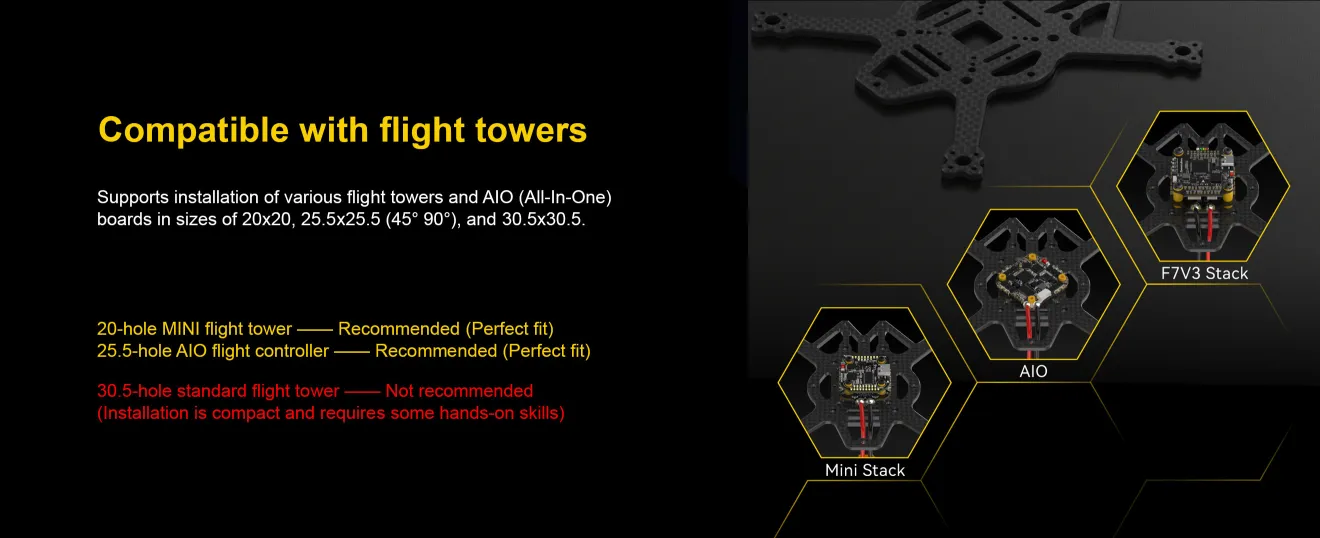 SpeedyBee Bee35 frame compatibe with flight towers