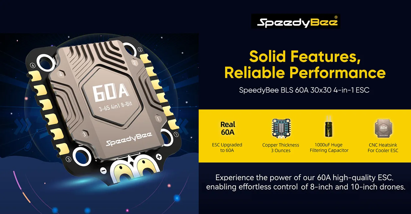 speedybee bls 60a 30x30 4 in 1 esc selling points