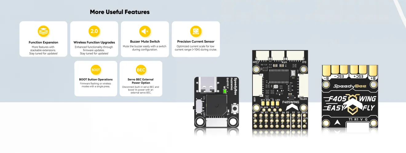 speedybee f405 flight controller compact useful features