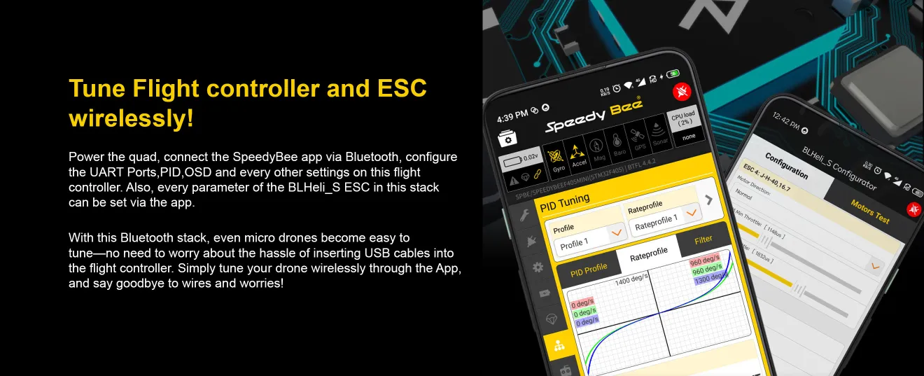 SpeedyBee F405 Mini 35A stack wireless tuning