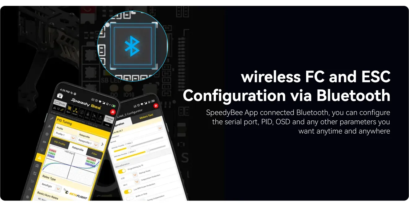 speedybee f405 stack optimization connected bluethooth p