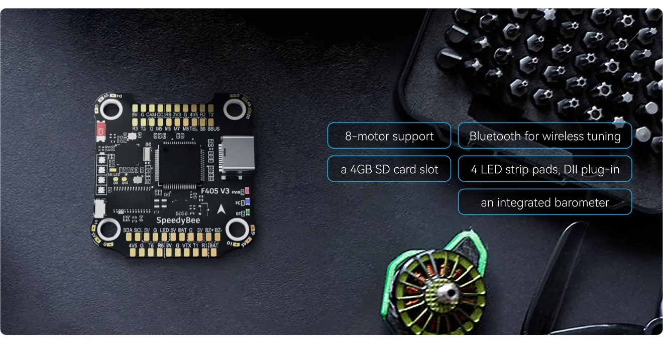 speedybee f405 stack optimization highlights p