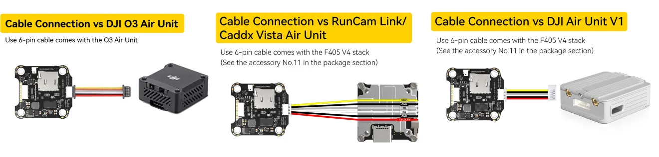 SpeedyBee F405 V4 55A stack connections