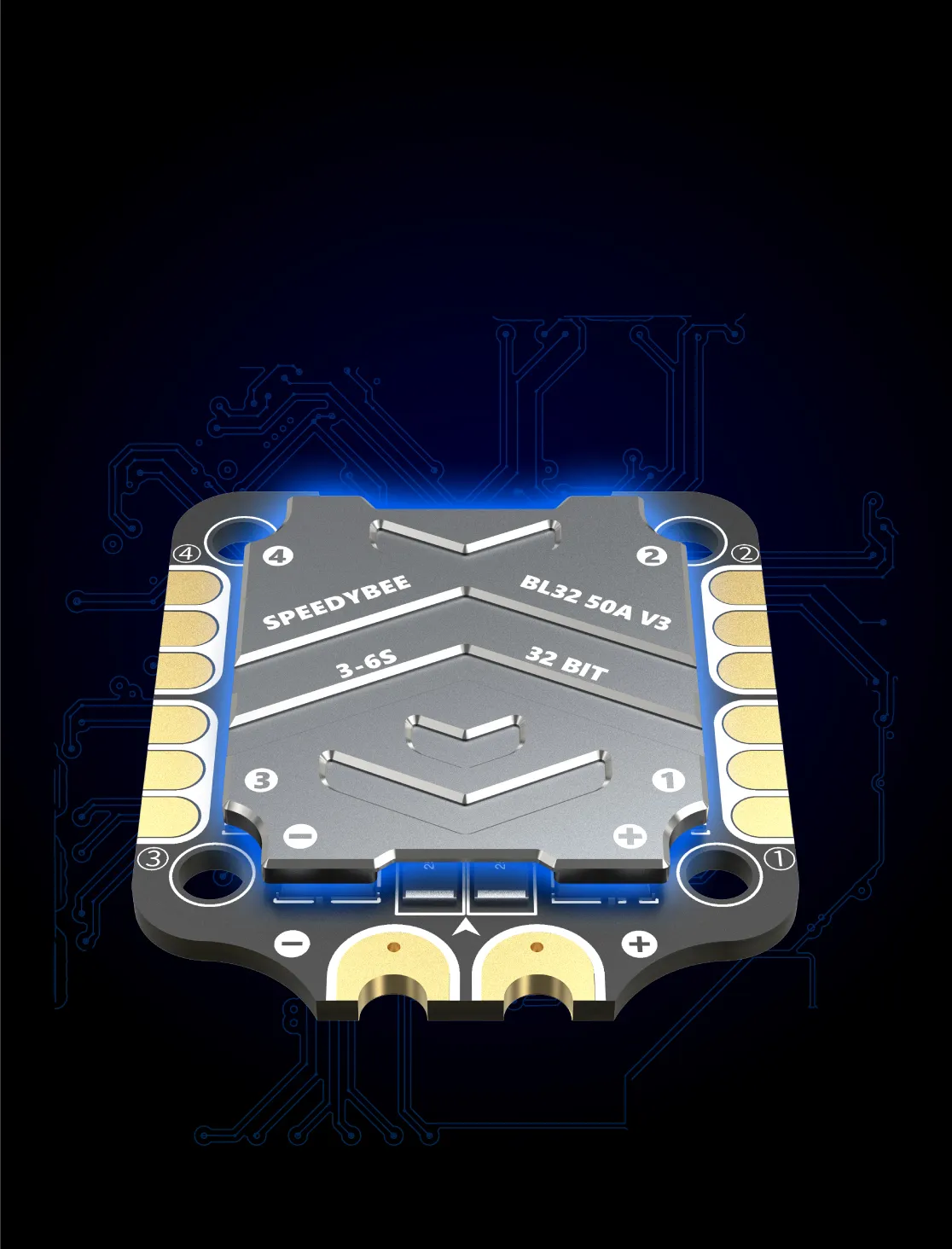 speedybee f7 v3 bl32 50a 4 in 1 esc cnc heat sink shield
