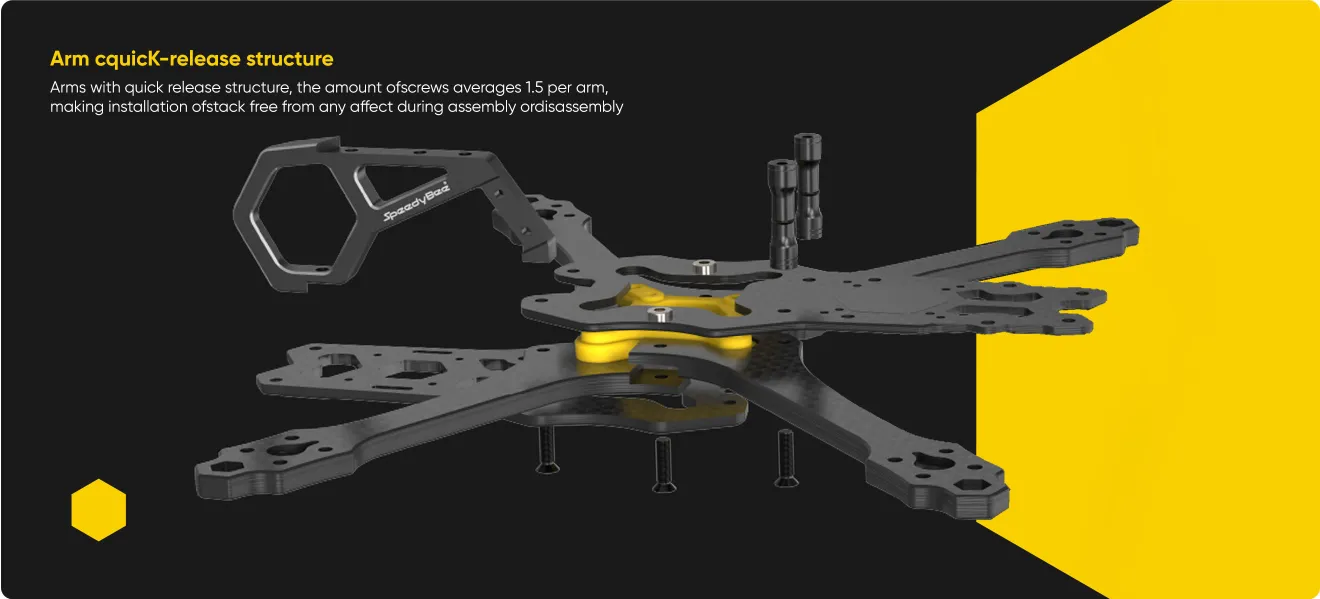 Speedybee master 5 v2 frame release structure