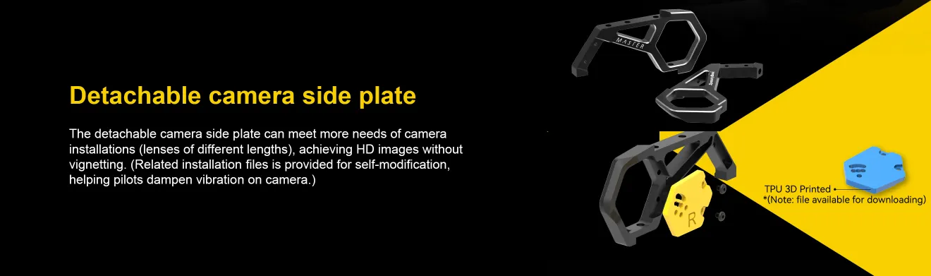 SpeedyBee Master 5 V2 Frame with detachable camera side plate