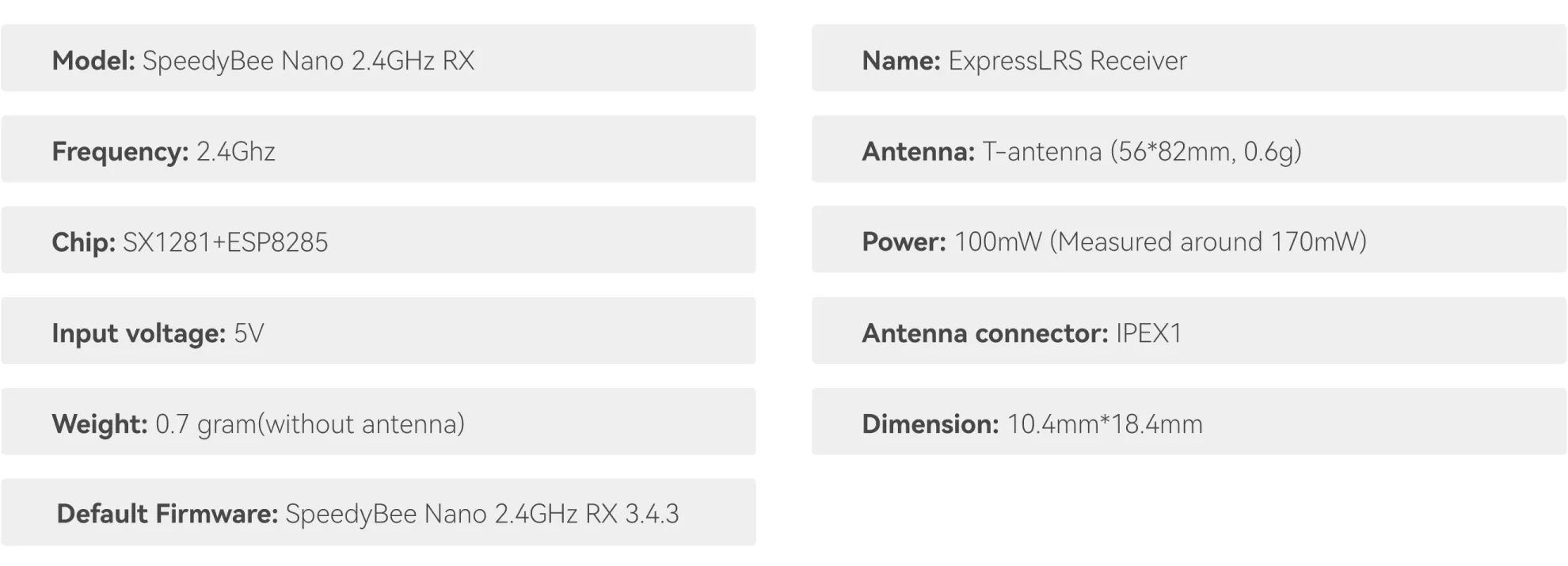 speedybee nano features