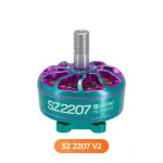 sz 2207 v2 fpv motor 1750kv cyan view