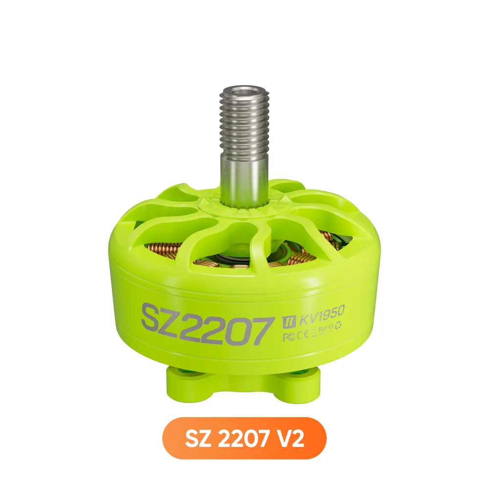 sz 2207 v2 FPV-Motor 1950kv grüne Ansicht