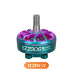 sz 2306 v2 fpv motor 1750kv cyan view