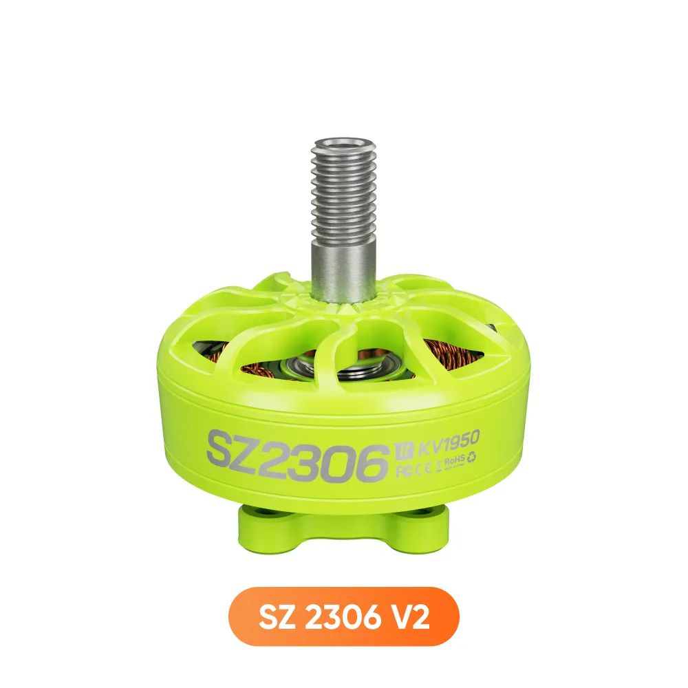 sz 2306 v2 fpv motor 1950kv green view