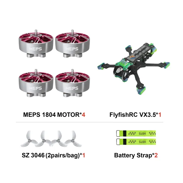 SZ1804 Motors with FlyFishRC Volador VX3.5 Frame Bundle