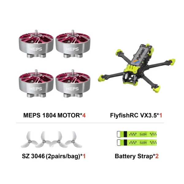 sz1804 motors with flyfishrc volador vx3.5 frame fpv bundle