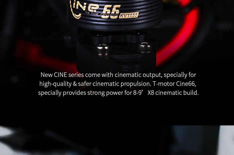 T-Motor cine66 fpv motortest present