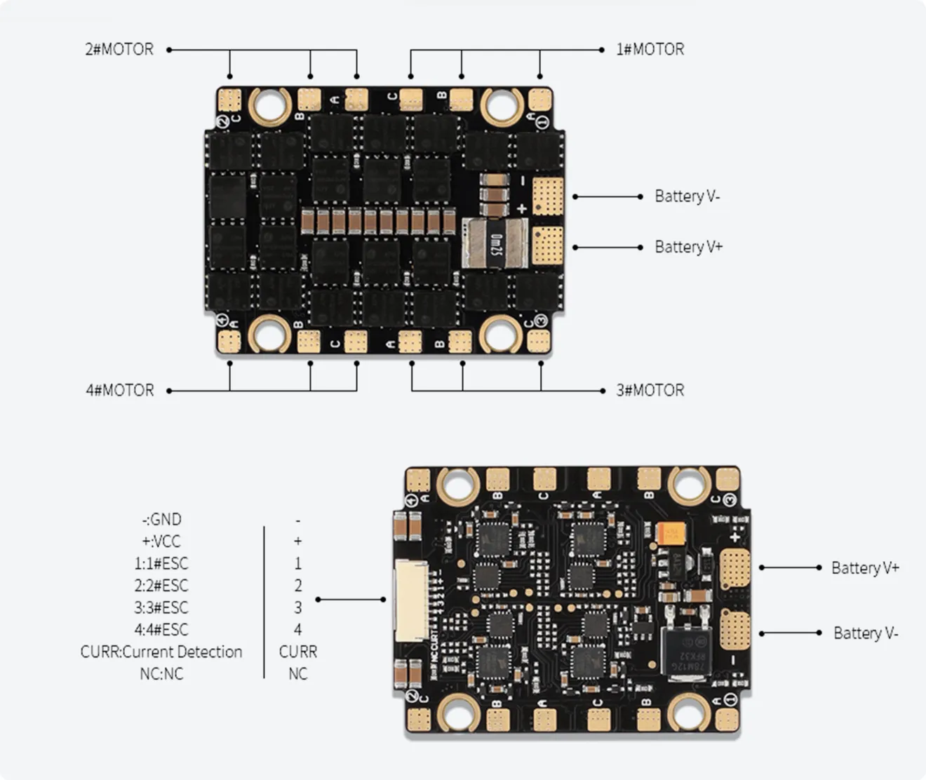 t motor velox v 45a 4in1 esc interface diagram