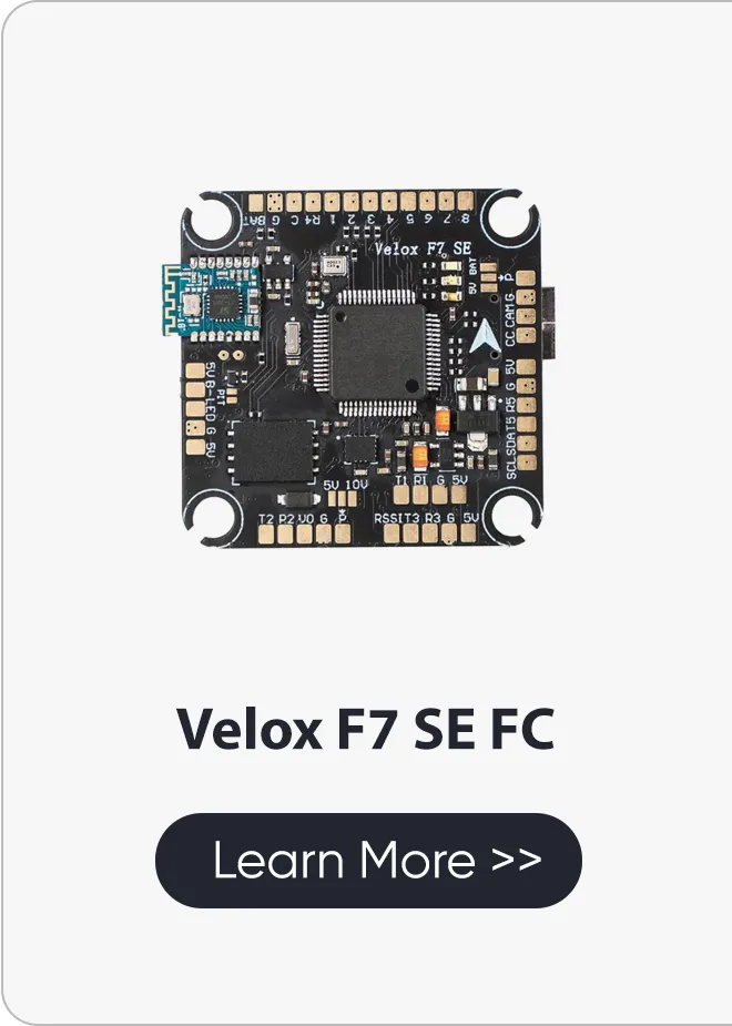 t motor velox v 45a 4in1 esc recommend flight controller	
