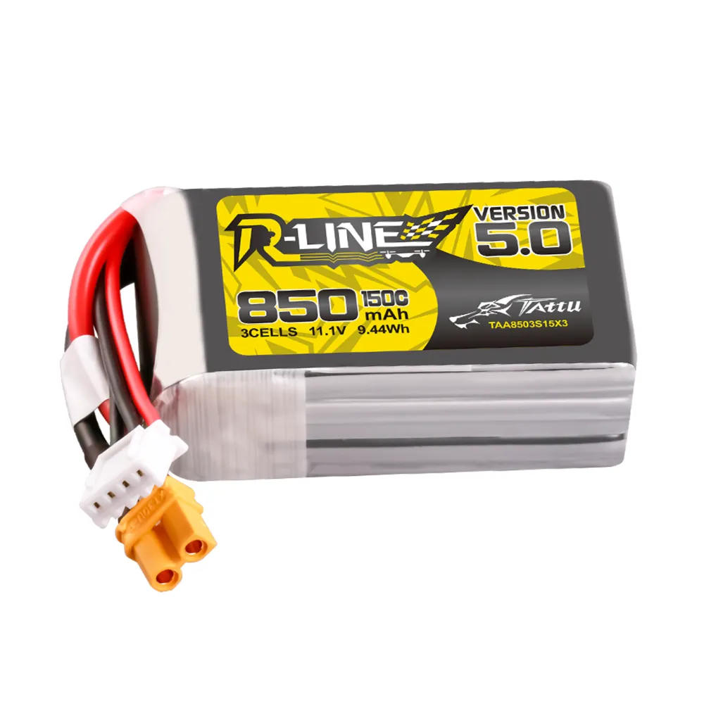 tattu r line v5.0 850mah 3s 11.1v 150c lipo battery front