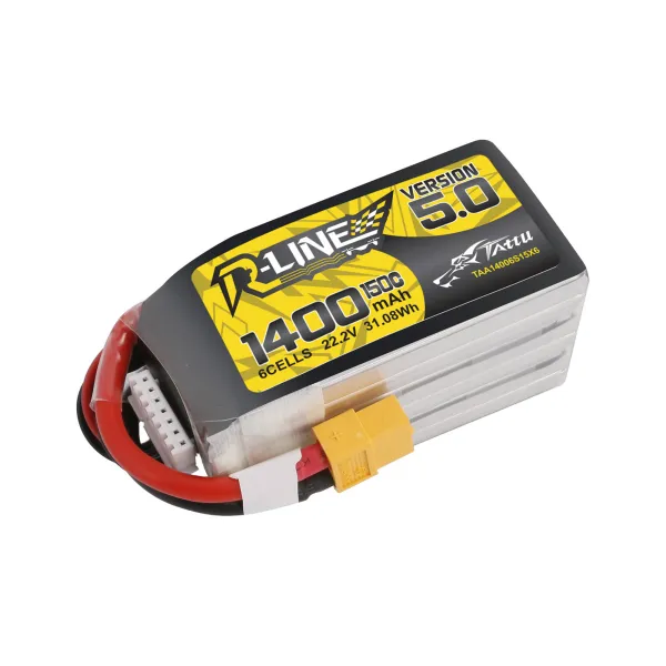Tattu R-Line Version 5.0 1400mAh 6S 150C 22.2V Lipo Battery Pack