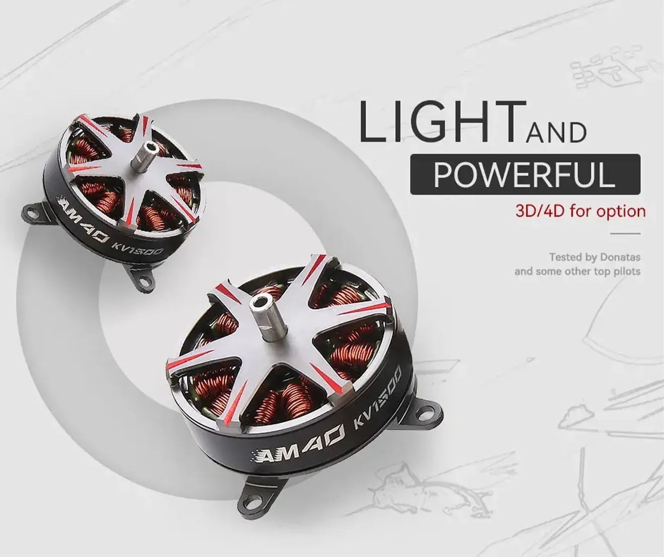 T-Hobby AM40 F3P 3D/4D Fixed Wing Powerful F3P Motor Light and Power