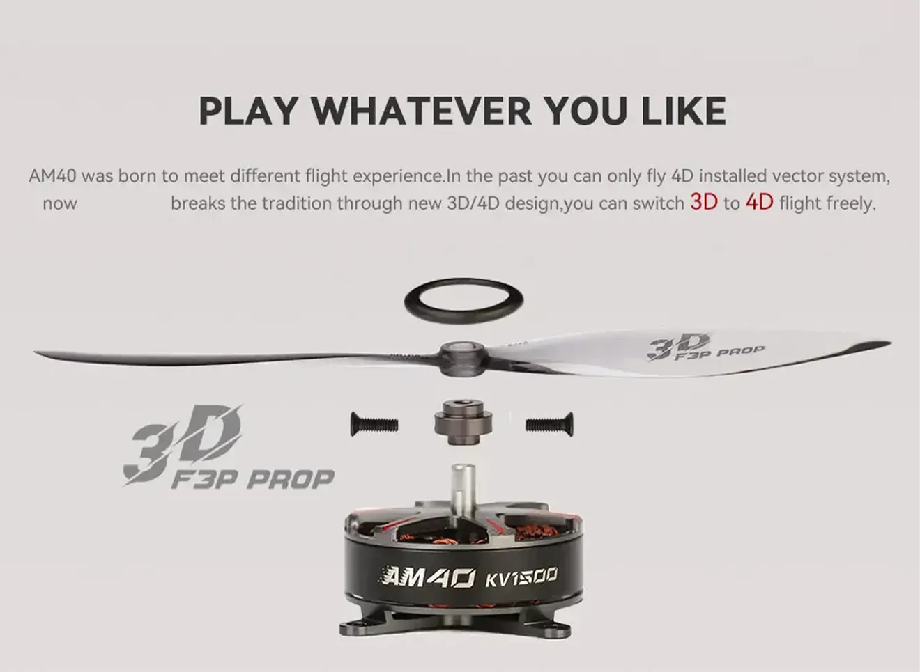 T-Hobby AM40 F3P 3D/4D Fixed Wing Powerful F3P Motor