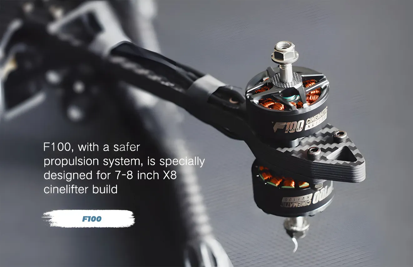 thobby f100 2810 fpv cinematic brushless motor design for x8
