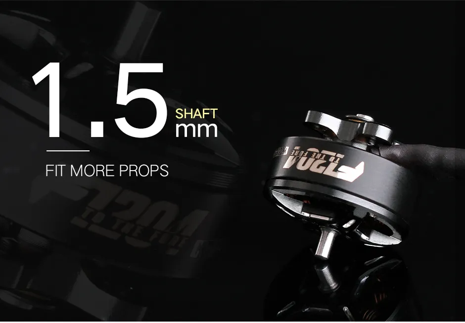 TMOTOR F1204 brushless motor built with 1.5 mm shaft