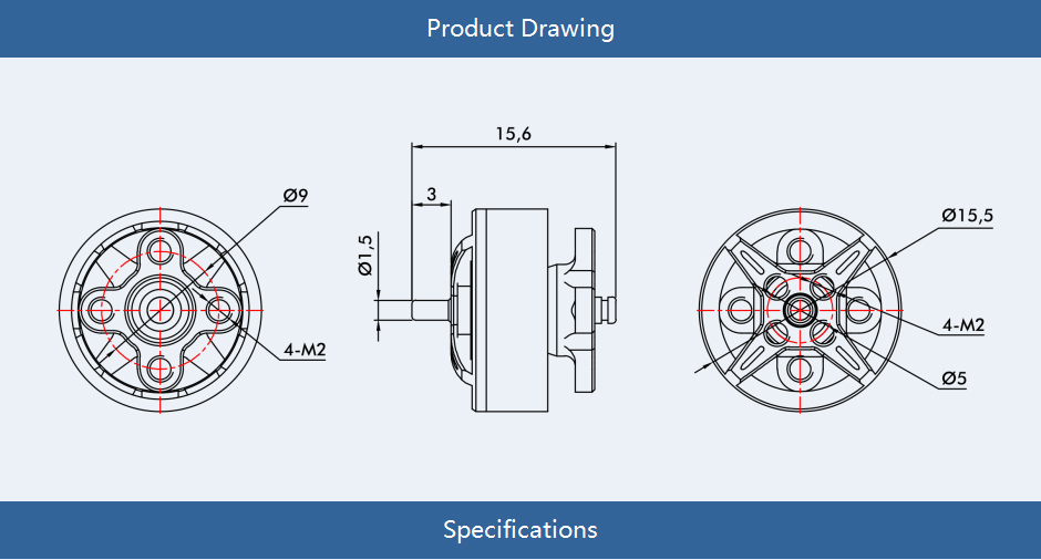 TMOTOR F1204 brushless motor size-chart