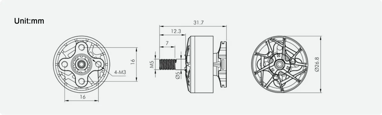 tmotor f60 pro v 2207 5 brushless motor detail p