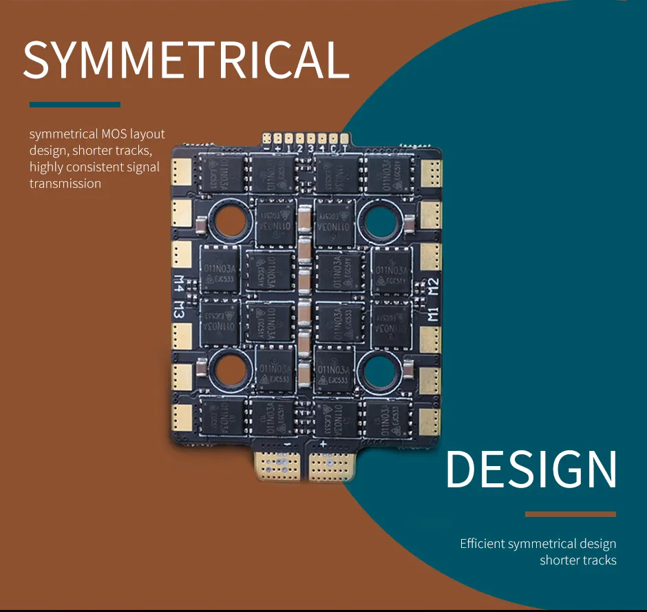 Design for T-Motor f60a 8s 4in1 esc