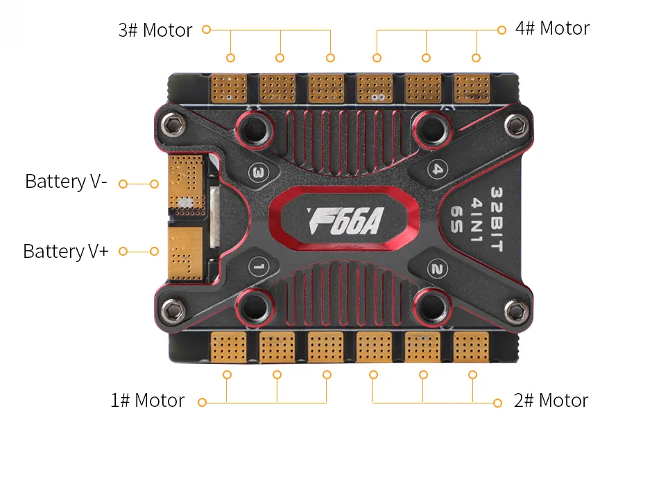 Drawing for T-Motor f66a mini 6s 4in1 esc