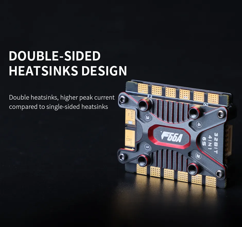 Heatsinks design for T-Motor f66a mini 6s 4in1 esc