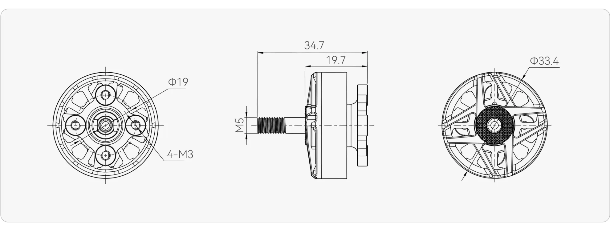 TMOTOR F90 drone motor size
