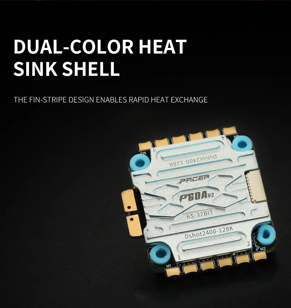 T-Motor p60a v2 4in1 esc dual color heat sink shell