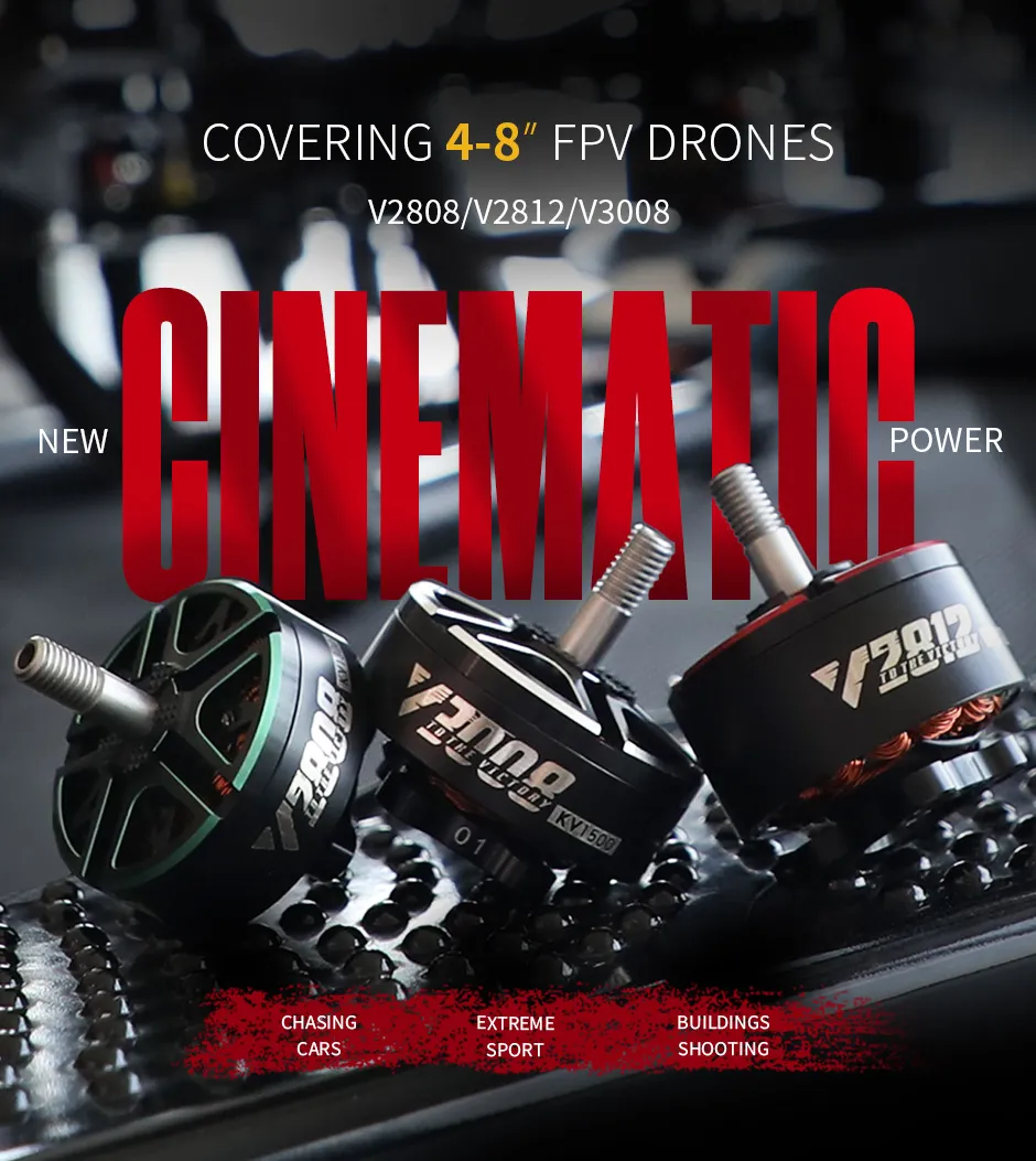 T-motor velox v2808 brushless fpv drone motor of cinematic