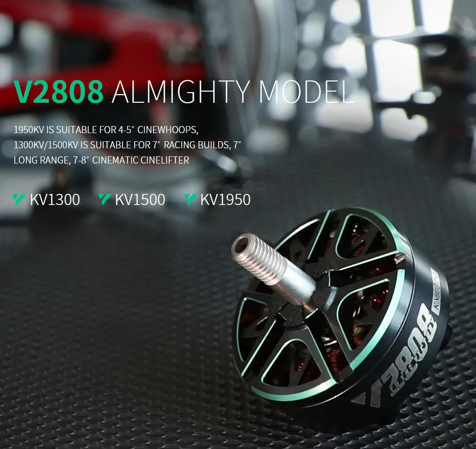 T-motor velox v2808 brushless fpv drone motor of v2808