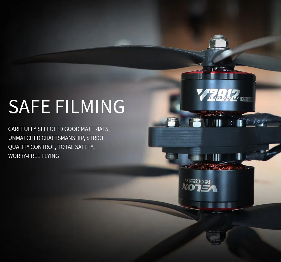 T-motor velox v2812 cinematic fpv drone motor of safe