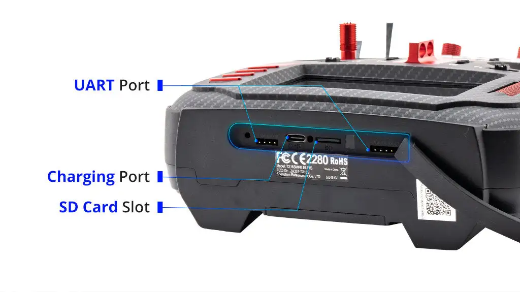 tx16s mark ii max radio controller detail parts